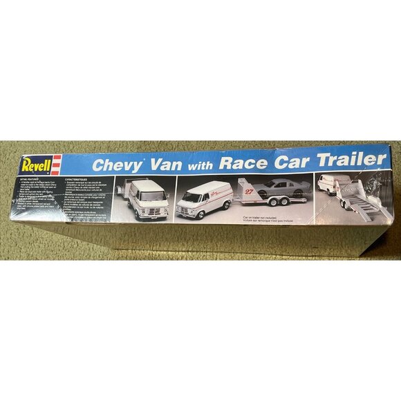 New! 1996 Revell 7250 1/24 Scale Chevy Van w/ Race Car Trailer Plastic Model Kit - Picture 5 of 5